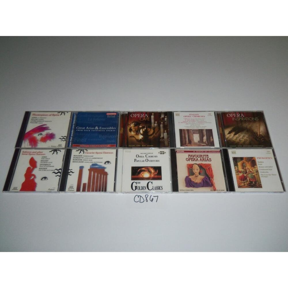 Opera Classical 10 CD Lot Arias Amor War Orff Caro Instrument -0618CD867